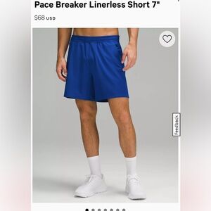 Lululemon Men’s Pace Breaker Linerless Short 7” Size L